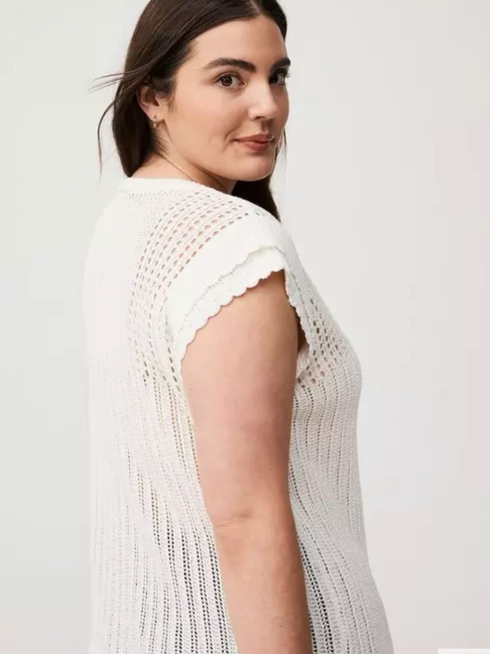 Torrid Pointelle V-Neck Pullover Sweater 2X - Picture 4 of 13